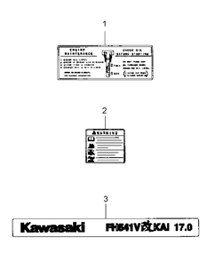 Fh541v-As25 Label Diagram and Parts List for HFF1748 55AG5D4V750-WAM Cub Cadet Lawn Mower